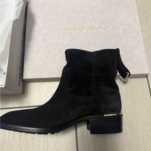Marene Ankle Boot 120 | Black Suede Ankle Boots | JIMMY CHOO Brand new with box Jimmy Choo Black Ankle Booties suede